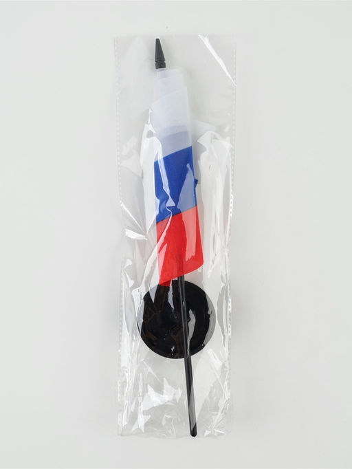 Флаг России, 14×21 см, флагшток 33.5×6.4 см, полиэстер
