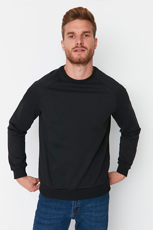 Siyah Regular/Normal Kesim __i Polar/S_cak Tutan Sweatshirt TMNAW23SW00189 - Trendyolmilla фото 2