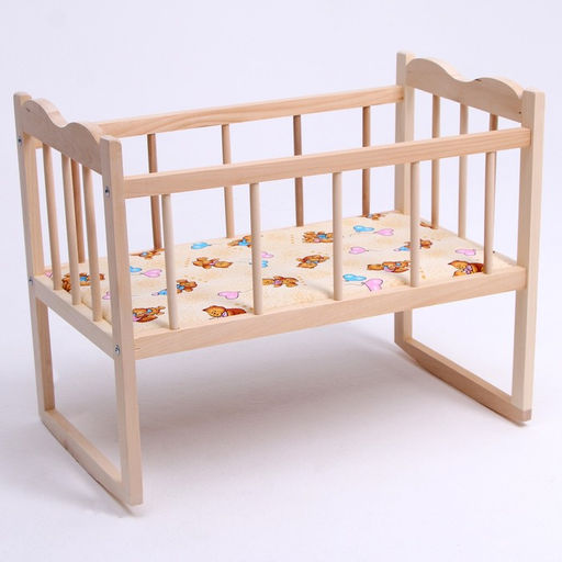 Кровать - качалка для кукол, большая, 50×30×45 см