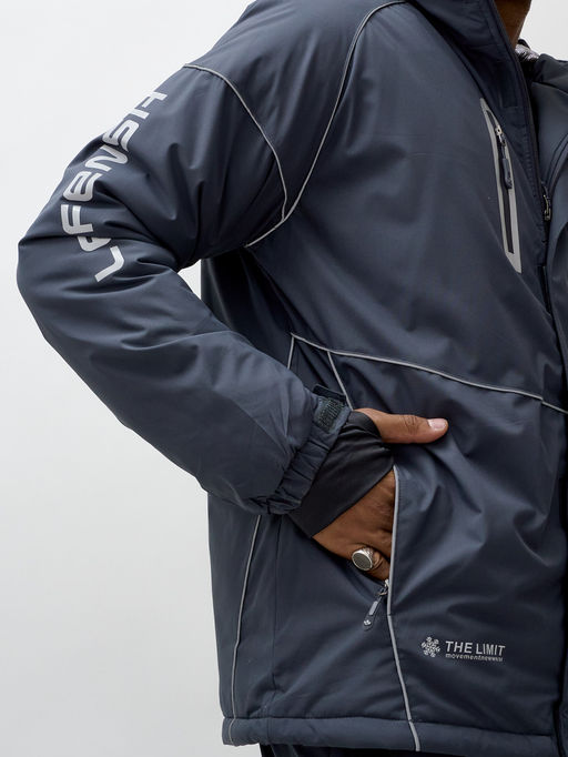 Горнолыжный костюм мужской зимний темно-серого цвета 383TC - Mtforce фото 17