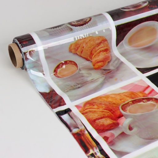 Клеёнка на стол Доляна, ширина 137 см, толщина 0.07 мм, рулон 30 м