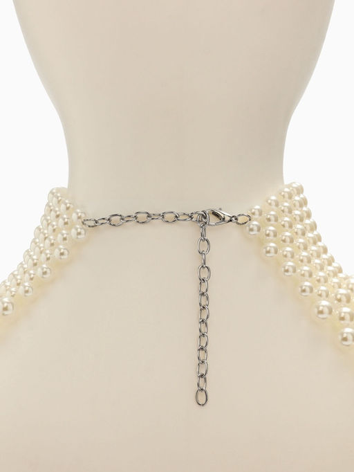 Колье-чокер жемчуг Богема. Россыпь, белое, d=8/10/12