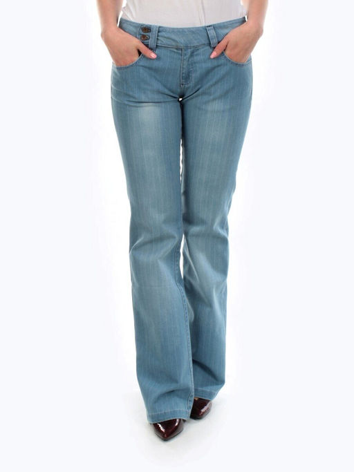 501/A BLUE Джинсы-клеш женские ISTEK (75% хлопок, 22% полиэстер, 3% лайкра)