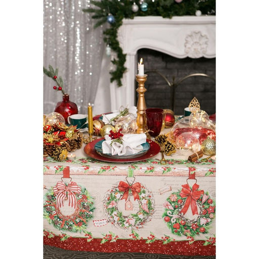 Скатерть новогодняя «Этель. Новогоднее настроение», 147×220 см,100% хлопок, саржа 190 г/м², с ГМВО