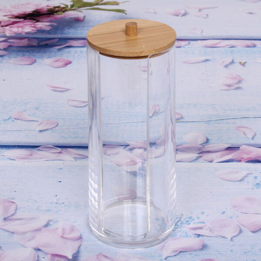 Цена за 2шт. Диспенсер для ватных дисков "БРАМИНГЕМ", прозрачный, 18*7см