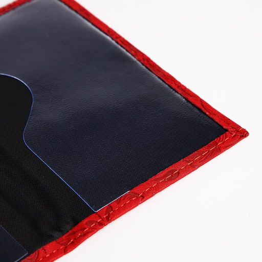 Обложка для паспорта, искусственная кожа, с тиснением, красная