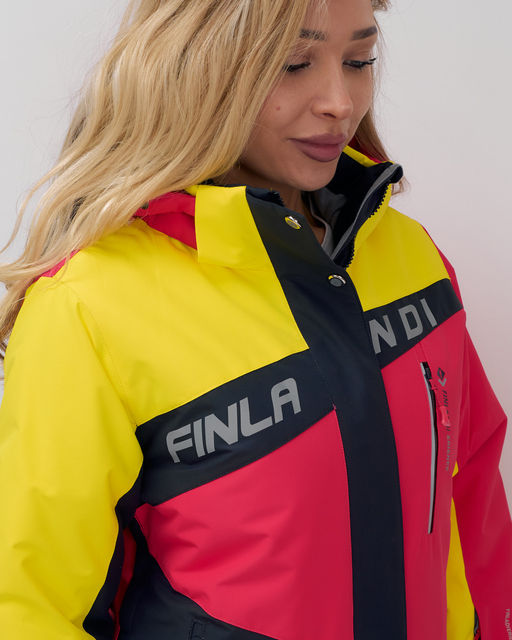 Горнолыжный костюм женский зимний темно-синего цвета 02803TS