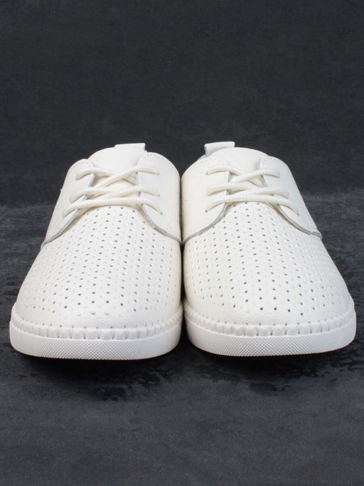 03-PDXL138-1 LT. BEIGE Полуботинки спортивные женские (натуральная кожа) - Фабричный китай фото 9