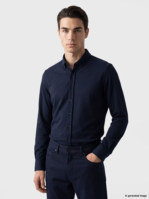 Regular Fit Erkek Dokulu G?mlek