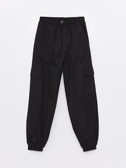 Beli Lastikli K?z ?ocuk Kargo Jogger Pantolon
