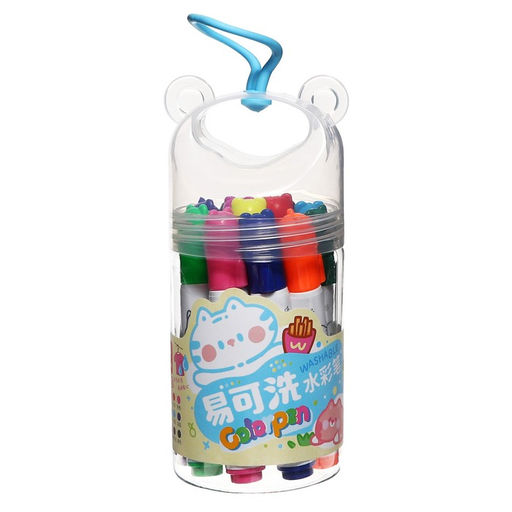 Фломастеры 12 цветов в пластиковом тубусе с ручкой Мишка - Simaland фото 5