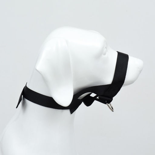 Недоуздок-намордник для собак строгий, размер L, ОМ 18-30 см, ОШ 16-24 см, черный - Пижон фото 3