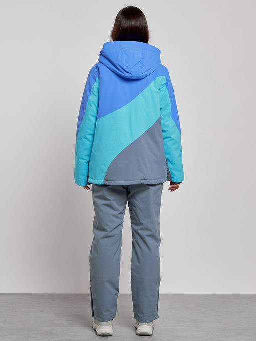 Горнолыжный костюм женский большого размера зимний синего цвета 02308S - Chunmai фото 4