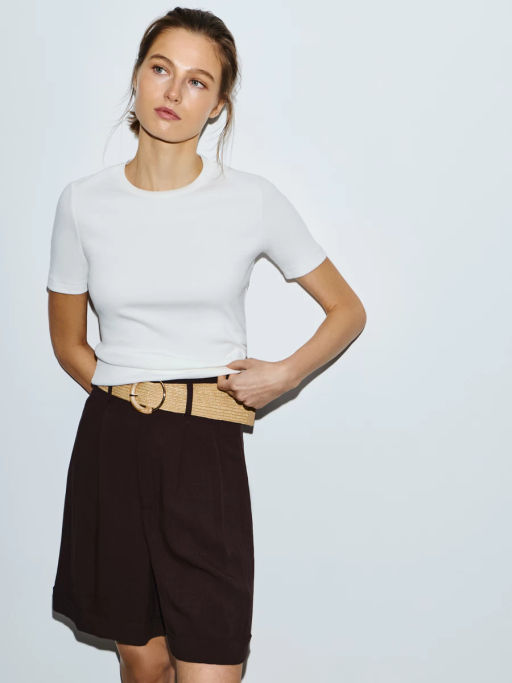 Футболка облегающего кроя из хлопка SLIM0726-1 / Zarina