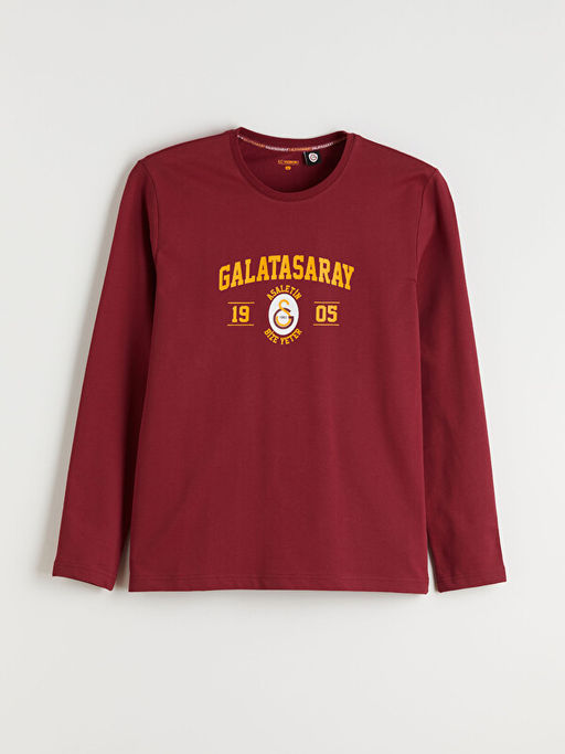 Bisiklet Yaka Galatasaray Bask?l? Erkek Pijama ?st