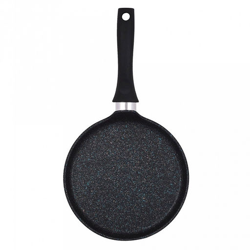 Сковорода блинная с тефлоновым покрытием д22см "Granit Ultra", h2см, ручка из термостойкого пластика, голубой гранит (Россия) - можно использовать металлические кухонные принадлежности