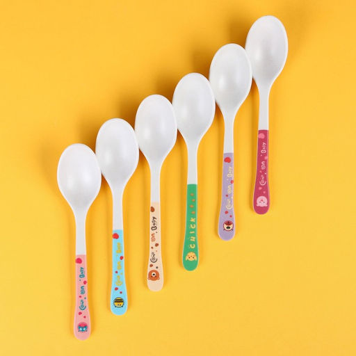 Ложка детская для кормления из бамбука, форма овал, цвет МИКС - Крошка я фото 2