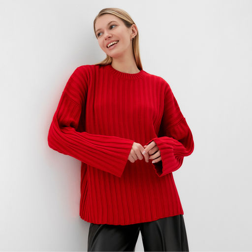 Джемпер женский вязаный MINAKU:Knitwear collection, красный, размер 54-56