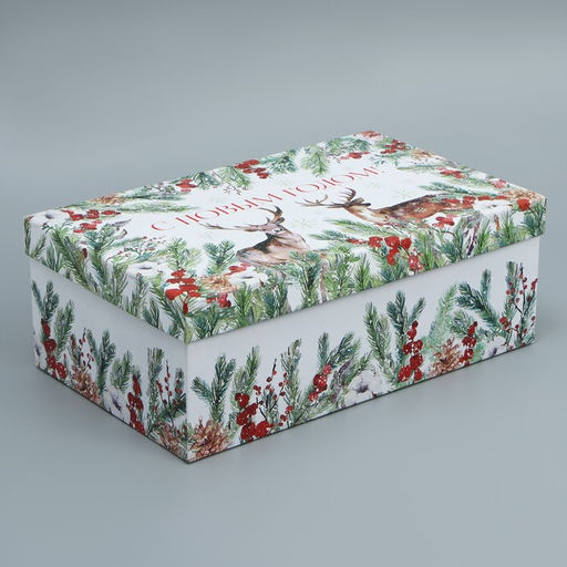 Набор подарочных коробок 6 в 1 Новогодняя акварель, 20 х 12.5 х 7.5 32.5 х 20 х 12.5 см - Дарите счастье фото 16