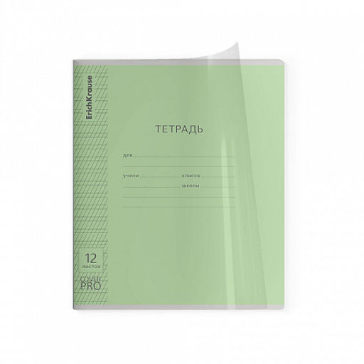 Цена за 10 шт. Тетрадь школьная ученическая с пластиковой обложкой на скобе ErichKrause Классика CoverPrо fizzy, А5+, 12 листов, клетка_MIX-PACK  фото 48