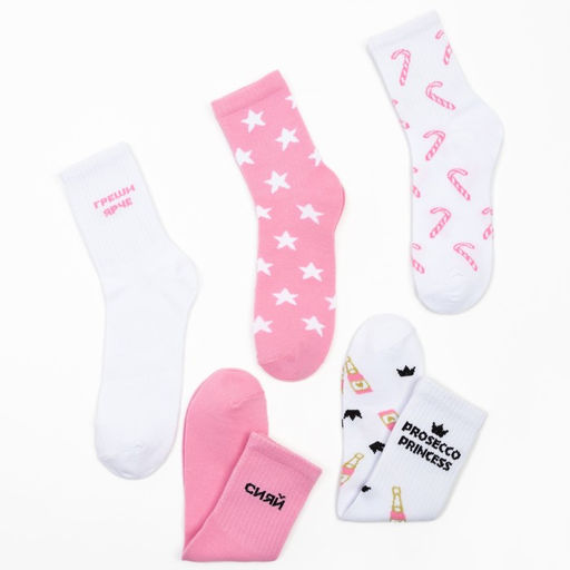 Носки женские KAFTAN «Самой красивой», набор 5 пар, размер 36-40 (23-25 см)