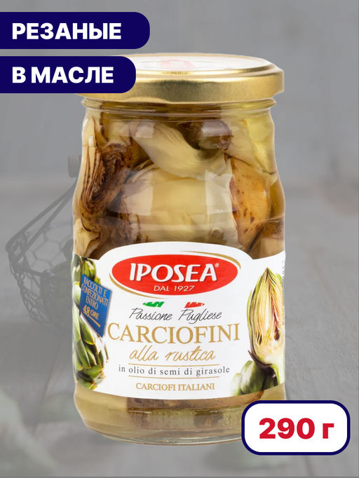 Артишоки Алла Рустика в масле И.П.О.С.Е.А. (290 г) ст/б - Iposea фото 2