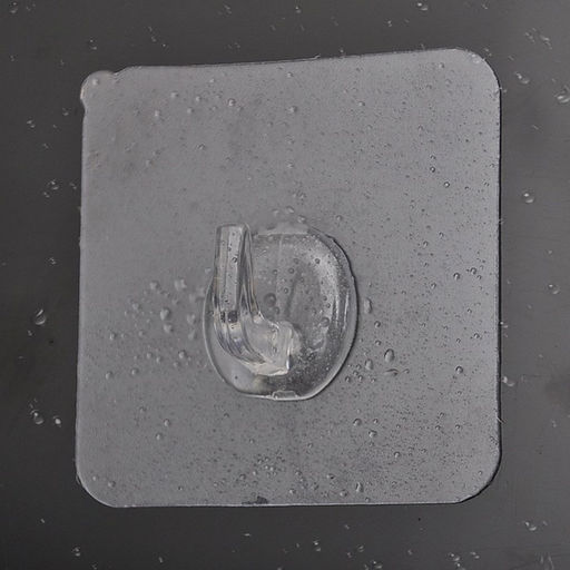 Крючки самоклеящиеся настенные прозрачные, 5.6×5.6 см, 10 шт.