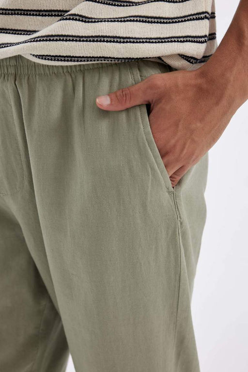 Узкие льняные брюки Relax Fit - Defacto фото 5
