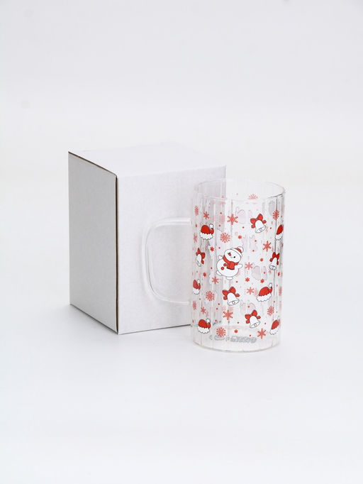 Кружка новогодняя стеклянная Новый год, 350 мл - Дорого внимание фото 7