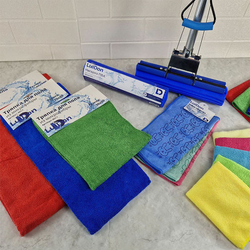 Цена за 2 шт. Набор салфеток из микрофибры LuiDon 3шт., 30*30см OLS-862-4 (10011)