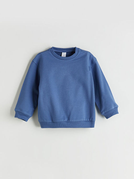 Bisiklet Yaka Basic Erkek Bebek Sweatshirt 3l?