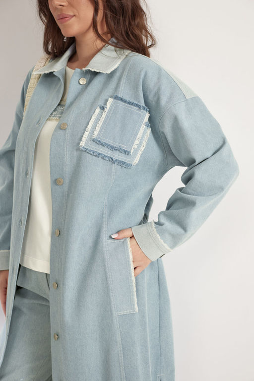 Плащ Magia mody 2538 голубой  фото 5