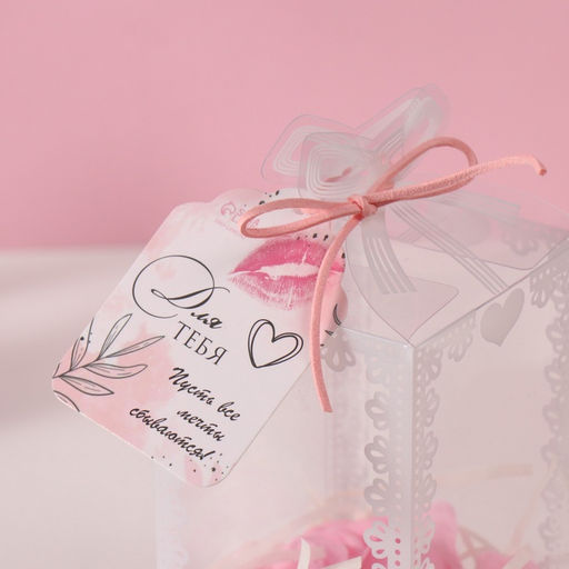 Набор подарочный Пёсик беж, мыльные розовые розы 5 шт., роса, 7?7?12 см - Simaland фото 5