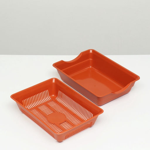 Туалет глубокий с сеткой 36×25×9 см, коричневый