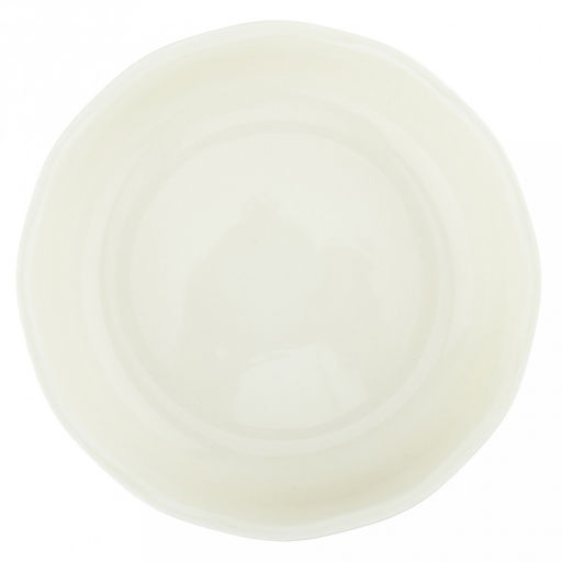 "Ласковый май" Салатник фарфоровый 550мл, д15см, h5,2см, с деколью, рельефный декор, волнистый край, кремовый (Китай)