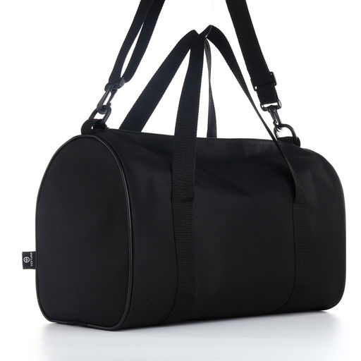 Сумка спортивная на молнии TEXTURA, с подкладкой, с длинным ремнём, маленький размер, чёрная