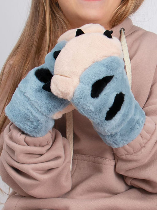 Варежки детские меховые Kim Lin  фото 2