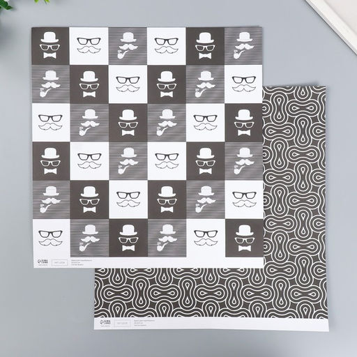 Цена за 5 шт. Бумага для скрапбукинга двусторонняя Харизма и стиль плотность 180 гр 30,5х32 см