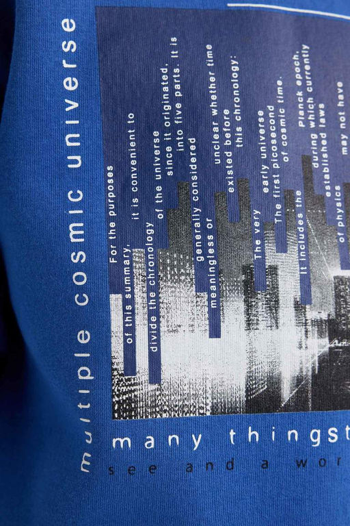 Толстый свитшот с принтом для мальчиков с круглым вырезом - Defacto фото 6