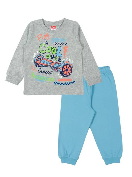CRB wear/CAK 5391 Пижама для мальчика, серый меланж/Ex.Cherubino