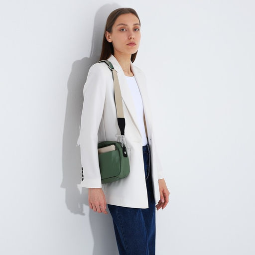 Сумка кросс-боди на молнии, цвет зелёный - Simaland фото 9