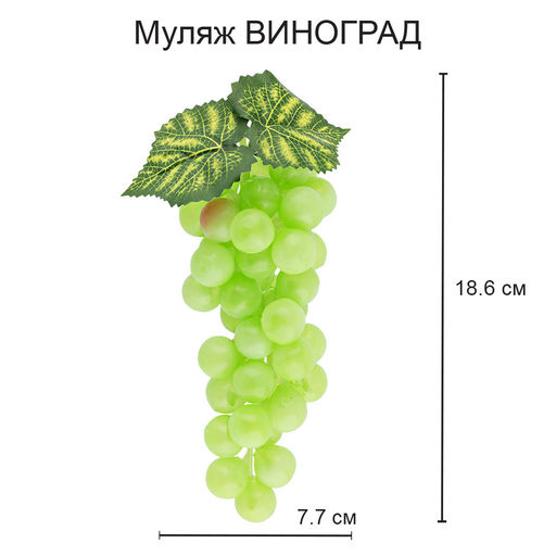 Blumentag MDL-02 Муляж Виноград 6 х 1 шт. 7.7 х 18.6 см 01 синий  фото 7