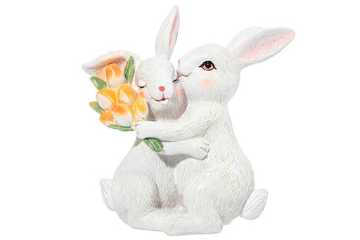 Фигурка декоративная 11*5,5*11,5 см Кролики с тюльпанами - Elan gallery фото 14