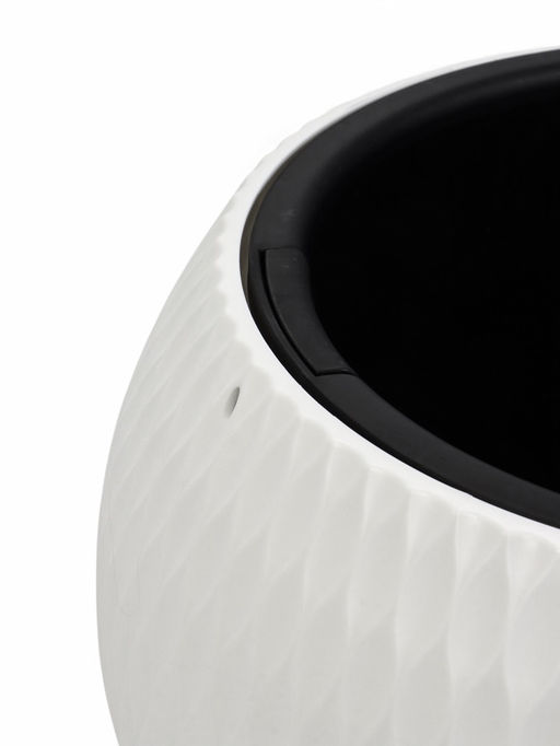 Кашпо для цветов Жемчужина, 7 л, d=36 см, h=22 см, пластик, со вставкой, белое - Simaland фото 2