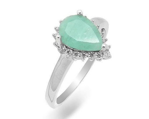 Кольцо из серебра изумруд, SL-RIC58