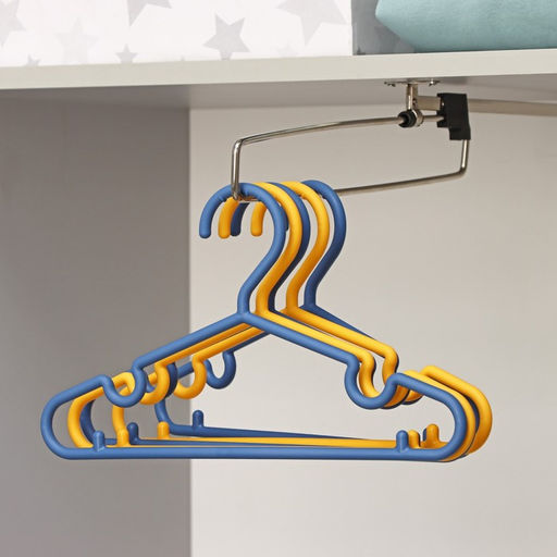 Цена за 5 шт. Плечики для одежды Доляна «Настроение», 29,5×17,5 см, цвет МИКС