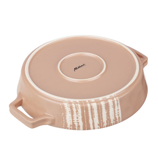 MILLIMI Форма для запек. и сервировки кругл. с ручками 2,5*21,5*5см, 1л керам, бежева арт. 826-389