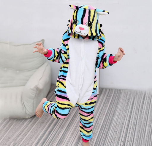 Пижама кигуруми радужная кошка (детская)