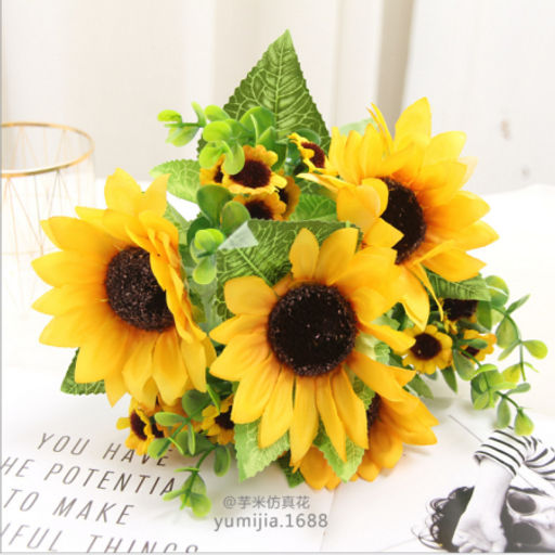 Цветок искусственный 27 см Подсолнух / NW715 /уп 320/ - Галеонтрейд фото 3