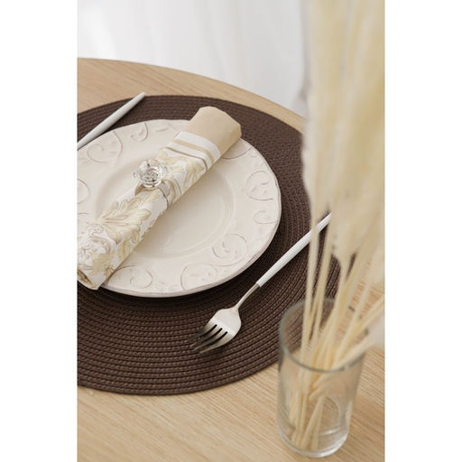 Салфетки сервировочные на стол Magistro Лофт, 4 шт., d=38 см, коричневые  фото 6